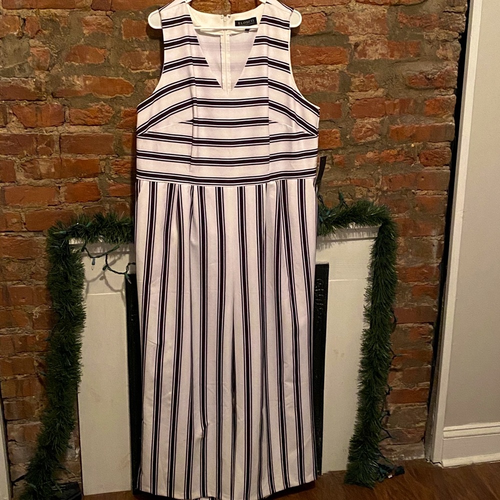 NWT Eloquii striped jumpsuit, size 22